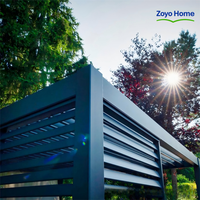 Gazebo en alliage d'aluminium écologique sans entretien, étanche, à commande électrique, Zoyo Home, pour aménagement paysager facile et location haut de gamme