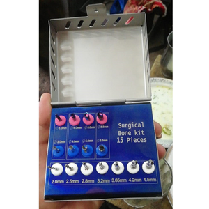 Kit de chirurgie orale pour implants, comprenant 12 instruments : Écarteurs osseux pour sinus lift et trepans, disques de scie, en acier inoxydable allemand de qualité médicale 2026 - Product Image 3