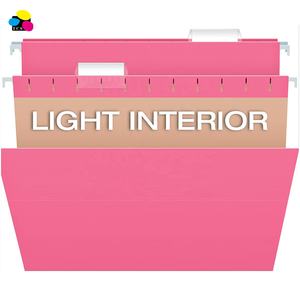 25/BX 1/5 taille lettre découpée rose papier <span class=keywords><strong>kraft</strong></span> recyclé intérieurs dossiers suspendus fournisseur de bureau dossiers suspendus pour usage intérieur - Product Image 5