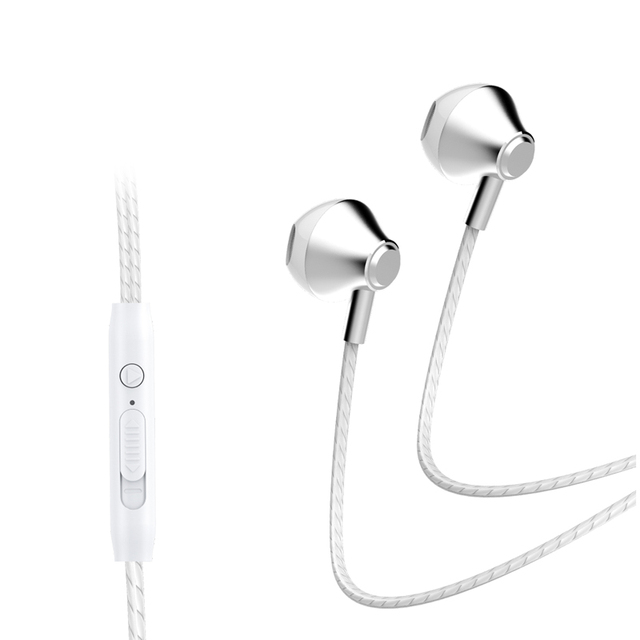 Mosidun Hifi Metal Bass In-ear 3.5mm Wired Earphones with Volume Control Sports Headset Deep Bass Earbuds with Mic for Phone