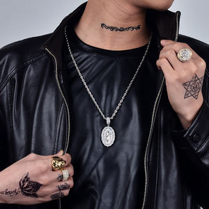 Chapado en oro Mamá Nuestra Señora <span class=keywords><strong>De</strong></span> <span class=keywords><strong>Guadalupe</strong></span> Colgante <span class=keywords><strong>Virgen</strong></span> María 18K Color oro Zircon Cz <span class=keywords><strong>Virgen</strong></span> <span class=keywords><strong>De</strong></span> <span class=keywords><strong>Guadalupe</strong></span> Colgante Collar - Product Image 2