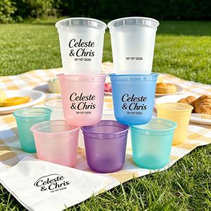 10oz PET <b>Plastic</b> Cup and Lid <b>Set</b> 16oz 24oz Wholesale Clear Disposable Bubble <b>Tea</b> Cup Custom Logo Printed Design Banquet Bachelor - Product Image 1