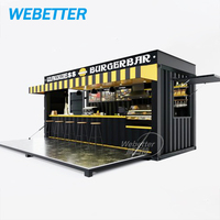 Restaurant modulaire extérieur WEBETTER en acier préfabriqué, bar de rue, café, restaurant modulaire en conteneur d'expédition