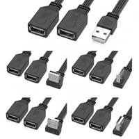 Câble répartiteur USB/USB C 1 entrée 3 sorties 27 cm |   USB 2.0 Type C vers 3 ports femelles |   Hub de charge de données pour PC, séparateur OTG HUB 10 cm