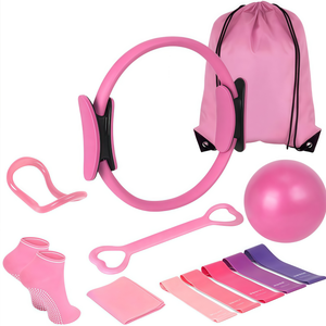 Set de Ejercicio de Yoga y Pilates: Círculo de Resistencia para <span class=keywords><strong>Piernas</strong></span>, Banda de Resistencia para Levantamiento de Cadera, Pelota Popper de Pilates - Product Image 6