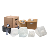 Sac carré OEM en LDPE pour produits chimiques, Cubitainer pliable 5L-20L avec robinet, stockage d'eau portable pour le camping
