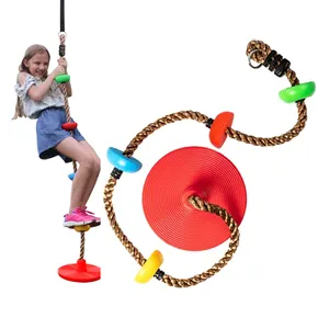Fornitore fabbrica portico parco giochi bambini giardino albero patio disco altalena set corda da arrampicata giochi giocattolo disco mobili da esterno