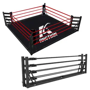 工厂低价拳击设备用于mma和wresting便携式折叠拳击环