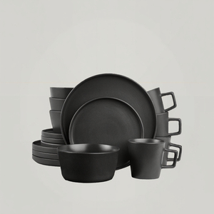 Modern European Fine Ceramic Tableware Disposable Stoneware <b>Black</b> <b>Dinner</b> <b>Set</b> Wholesale Ceramic Crockery Dinnerware <b>Sets</b> - Product Image 2