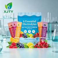 Poudre d'électrolytes probiotiques sans sucre XJTY Nature pour adultes, 6 antioxydants naturels essentiels, soutien immunitaire, soutien énergétique