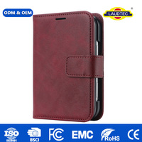 Étui portefeuille magnétique en cuir PU avec blocage RFID, support de cartes, chargement sans fil Qi, coque antichoc, compatible OEM/ODM pour iPhone Duo