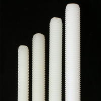 Many Sizes All Thread Rod Black White Plastic Nylon PA66 M12 Threaded Steel Bar Polyamide 66 Plastic Bolt Screw Din975 DIN976