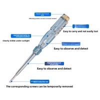 Insulated Safety Voltage Tester High-precision Transparent Multifunctional DIY OEM Professional Hand Tool Set Electrical Work