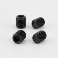 Vis sans tête à pointe concave en acier au carbone, finition oxyde noir, métrique DIN913 M8x10mm, sur mesure