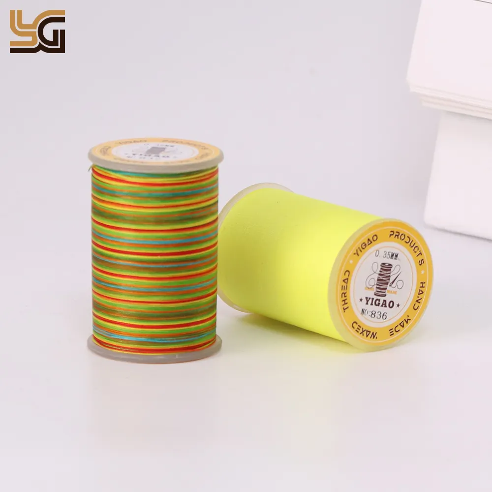 Waterproof Round Polyester wax thread 0.35mm Hand Knitting Lines Sewing Braided round Wax Thread hilo de coser a mano