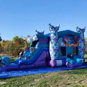 Château gonflable sirène avec toboggan - Product Image 4