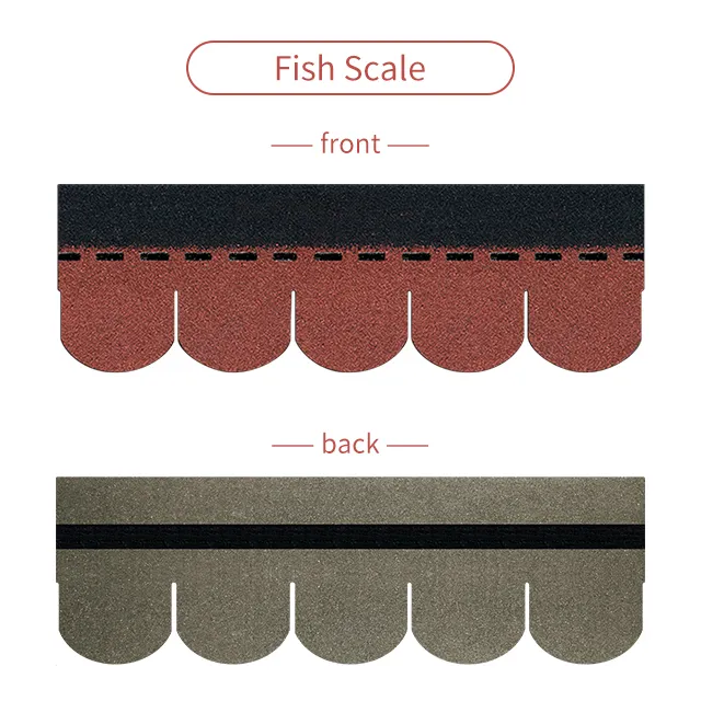 House Roofing Synthetic Resin Tile Fish-Scale Asphalt Shingle Roofing Tiles