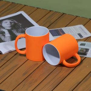 Taza de Cerámica Fluorescente de 350 ml (11 oz) para Sublimación por Transferencia de Calor, Personalizable, Regalo de Cumpleaños DIY - Product Image 4