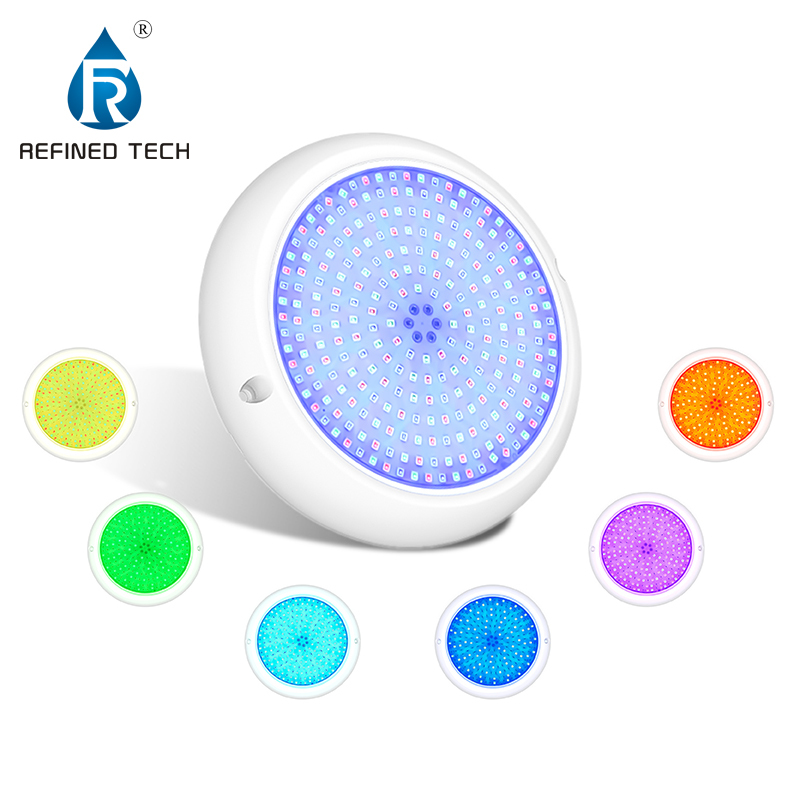 Refined IP68 Waterproof PC LED Pool Light with RGB Cool White Warm White for Swimming Pool and Landscape