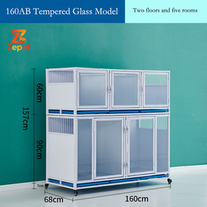 Cage pour chien en métal multi-<span class=keywords><strong>couches</strong></span> et accessoires, robuste, respirante, durable, avec roues – Nouveauté très demandée - Product Image 1