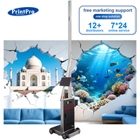 Imprimante à jet d'encre murale uv murale verticale PrintPro 3d pour Machine de peinture murale en poudre de coquille de peinture au latex blanc