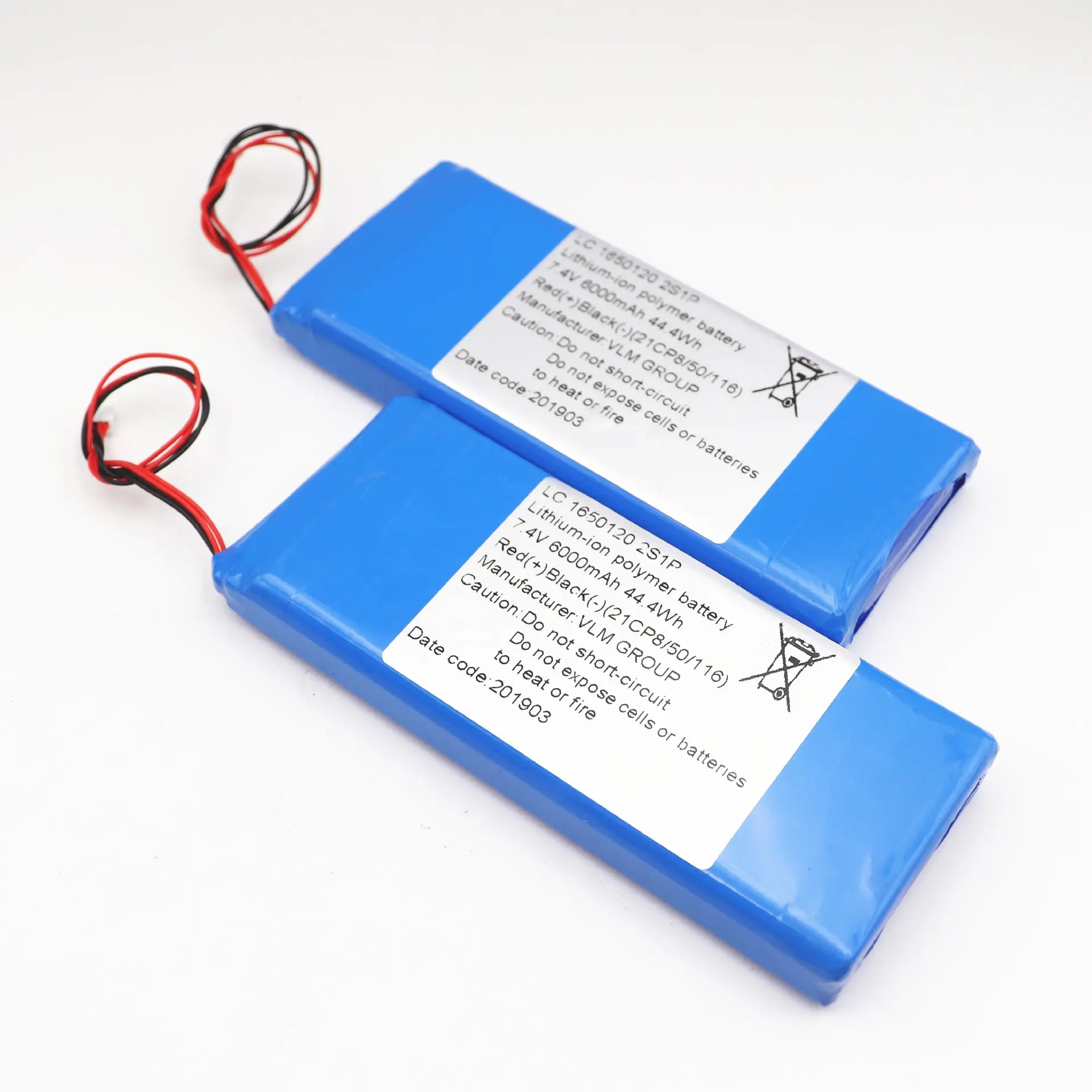 Kualitas Tinggi Lc 1650120 2s1p Li Ion Baterai Polimer 7.4V 6000Mah 44.4Wh untuk Speaker