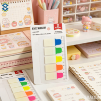 Autocollants en plastique personnalisés, index en PET, papeterie avec règles, marque-pages colorés, notes adhésives, bloc-notes transparent