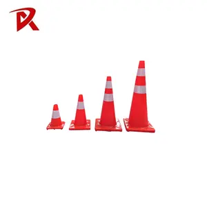 Made in China 18 years manufacturer road safety flexible PVC traffic cones for roadway safety construction