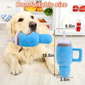 Vui sang trọng Tumbler với xử lý cup Pet Dog Squeaky đồ chơi sang trọng Squeaky Dog đồ chơi tương tác <span class=keywords><strong>Fluff</strong></span> Tuff cho chó nhỏ - Product Image 3