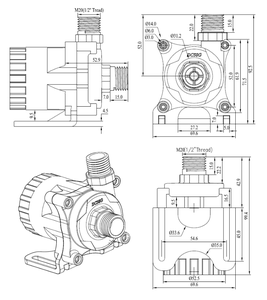 대유량 12V 24V 자동차 엔진용 원심 순환 냉각수 DC 브러시리스 워터 펌프 - Product Image 5