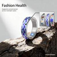 Bague Intelligente en Céramique Fine OEM/ODM avec Moniteur de Sommeil Innovant, Écran OLED, Étanchéité 5 ATM, Réglable, Alarme pour Femme, Contrôle par Application
