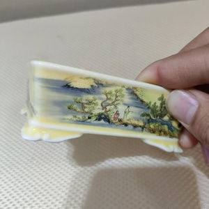 Vaso Rettangolare Smaltato per Bonsai con Adesivo Decorativo Paesaggistico e Base a Forma <span class=keywords><strong>di</strong></span> Nuvola - Product Image 6