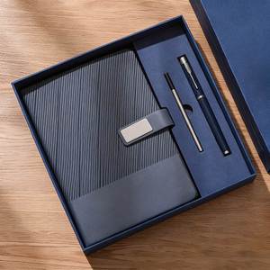 Factory Custom Logo Retro Leather A5 <b>Notebook</b> Gift <b>Set</b> with Pen Business Office Gift Box <b>Set</b> <b>Notebook</b> for Men - Product Image 4