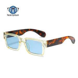 Teenyoun 럭셔리 사각형 선글라스 2023 새로운 레트로 클래식 사용자 정의 프리미엄 음영 패션 작은 프레임 광장 태양 안경 남성