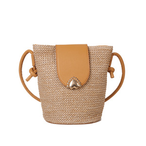 กระเป๋าทรงจีบถักด้วยมือของผู้หญิงกระเป๋าชายหาดสานด้วยมือสไตล์ฤดูร้อน2022 - Product Image 4