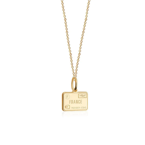 Colgante de Acero Inoxidable Chapado en Oro con Diseño de Sello de Pasaporte Personalizado, Joyería de Viaje con Etiquetas de Aeropuerto, Novedades 2026 - Product Image 2