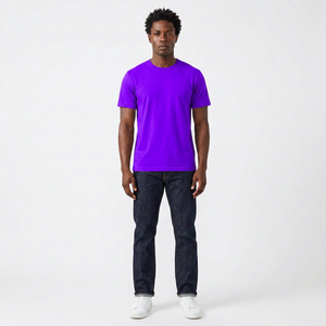 Camiseta Vintage para Hombre, 100% Algodón, Transpirable, Corte Regular, Manga Corta, Teñido Liso, 180g - Product Image 2