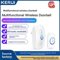 Timbre Inalámbrico Inteligente KERUI, el Más Vendido de Fábrica, con Control por Aplicación, Música, Enchufable, de Alto Decibelio, para Puerta de Entrada