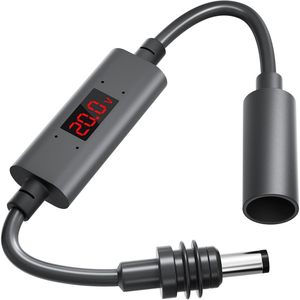 DaierTek Starlink Mini Extension <b>Cable</b> 20cm DC Male to Female IP65 <b>Waterproof</b> Voltage Display Power Cord - Product Image 1