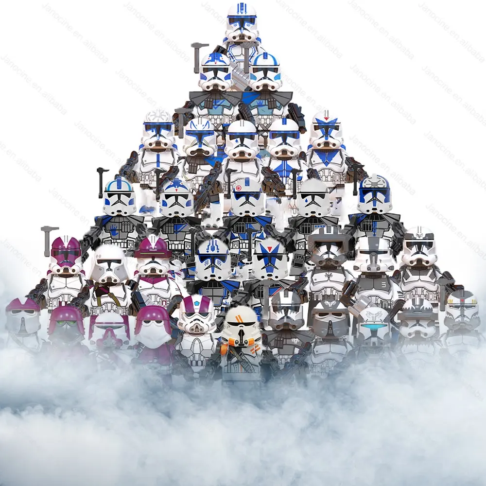 Blocs de construction en plastique Star pas cher Jouets Mini Wars Action Figures Clone Trooper Droids AT-RT Briques Ensemble Cadeau Juguete Pour Enfants