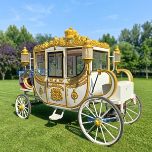Nouvelle calèche de mariage à vendre, calèche électrique royale Cendrillon, chariot à chevaux pour filles, calèche Cendrillon - Product Image 1