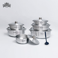 Batterie de Cuisine Africaine en Aluminium Style Africain, Marmite à Soupe, Casserole et Faitout pour Cuisinière à Gaz