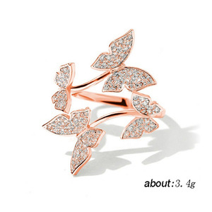 Anello Aperto a Farfalla Fresco per Ragazze, Gioiello Carino da Indossare sul Dito Indice, Accessorio per Outfit Quotidiani e Feste - Product Image 5