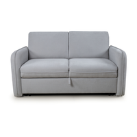 Canapé-lit convertible 2 places en tissu gris clair pour salon, chambre, appartement, meubles de maison