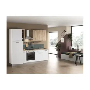 Quality Pre-Assembled Fitted Kitchen - 255 Cm Kitchen With Appliances And Worktop - Online Technical Support Included