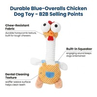 Juguete para Perros Pawstar Crazy Long Neck Chicken, Juguete de Peluche Elástico, Divertido, Duradero e Interactivo, Juguete para Masticar para Mascotas, OEM, Venta al por Mayor, Personalizado