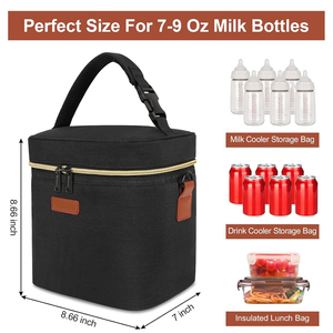 Pochette de voyage multifonctionnelle Grand sac de livraison de nourriture Sac <span class=keywords><strong>isotherme</strong></span> pour le déjeuner Sac <span class=keywords><strong>isotherme</strong></span> pour le lait maternel Sac <span class=keywords><strong>isotherme</strong></span> pour <span class=keywords><strong>biberon</strong></span> - Product Image 3