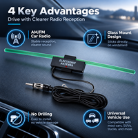 Antenne radio de voiture électronique pour pare-brise, fixation sur verre, antenne coaxiale automobile, personnalisable OEM ODM