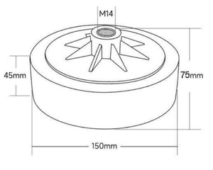 Plaque de support pour tampon de polissage de voiture de 6 pouces, double <span class=keywords><strong>action</strong></span>, hexagonale, en mousse, pour detailing automobile, revêtement céramique, abrasion moyenne, pour carrosseries de voitures - Product Image 6