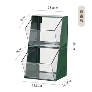 Acrylic Multi Layer Storage <b>Rack</b> For Tea Bags Coffee Capsules Sugar Milk Can <b>Drinks</b> Snacks Desktop Organizer Creamy White Retro - Product Image 2